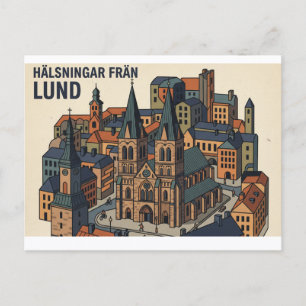 Cartão postal de Lund Suécia