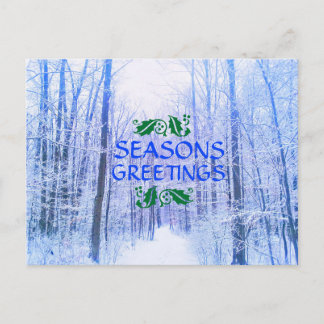 CARTÃO POSTAL DE MADEIRAS DE INVERNO DAS ESTAÇÕES