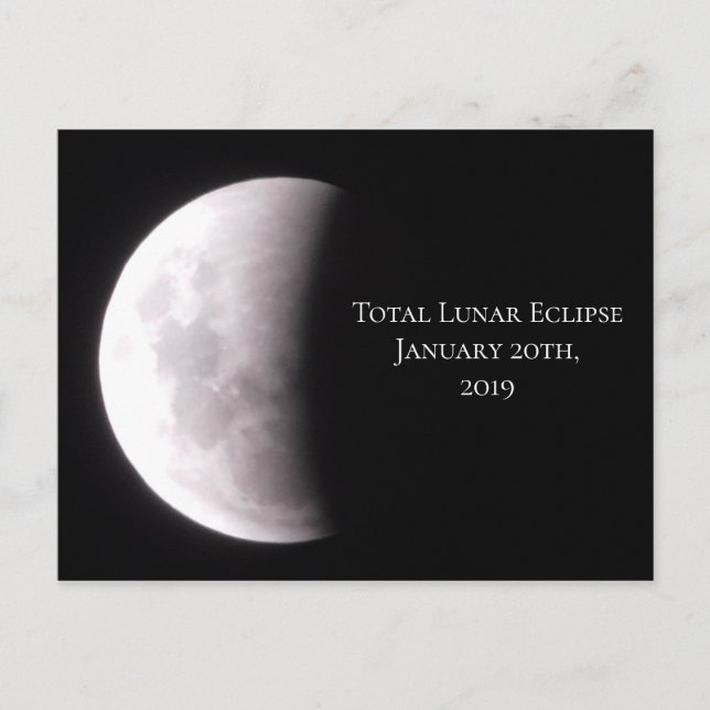 Cartão postal de manutenção de Eclipse lunar total (Frente)