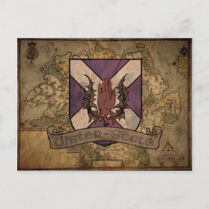 Cartão postal de mapa antigo do Ulster Scots