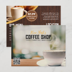 Cartão postal de marketing de café simples
