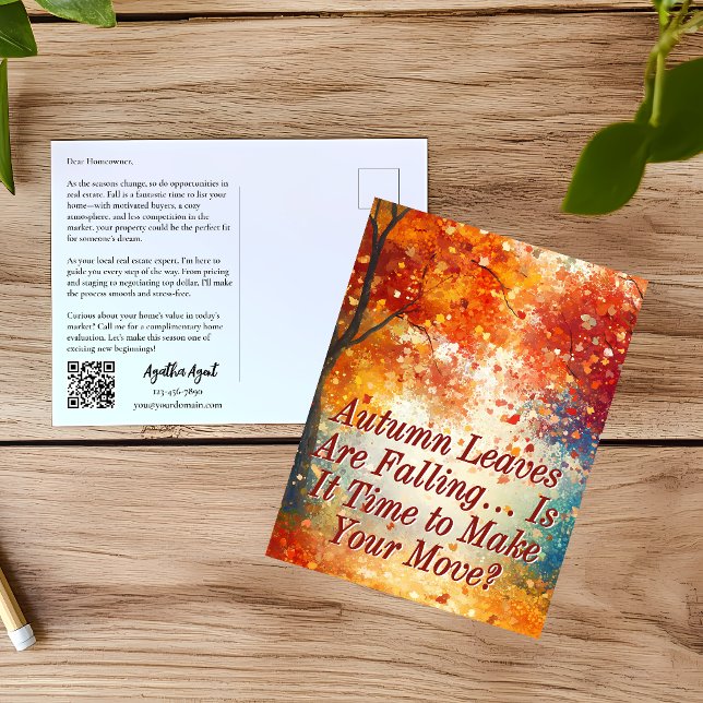 Cartão Postal de Marketing de Imóveis Outono Fall (Criador carregado)