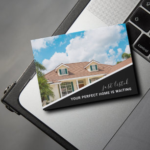 Cartão postal de marketing imobiliário de foto mod