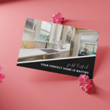 Cartão postal de marketing imobiliário de foto mod