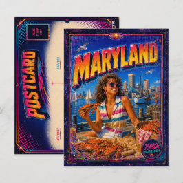 Cartão postal de Maryland dos anos 80 Retro