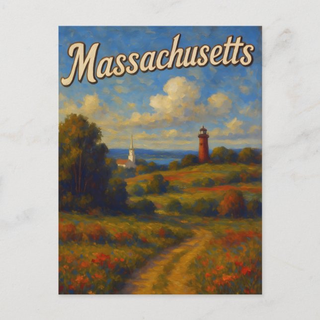 Cartão postal de Massachusetts (Frente)