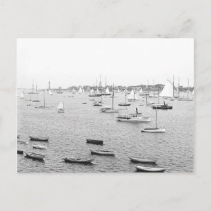 Cartão postal de Massachusetts, Marblehead Harbor,