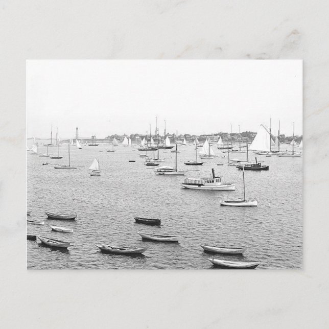 Cartão postal de Massachusetts, Marblehead Harbor, (Frente)