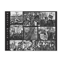 Cartão postal de memorização feminina em março