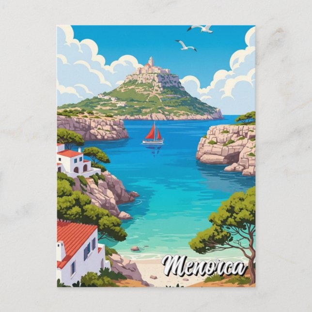 Cartão Postal de Menorca, Espanha (Frente)