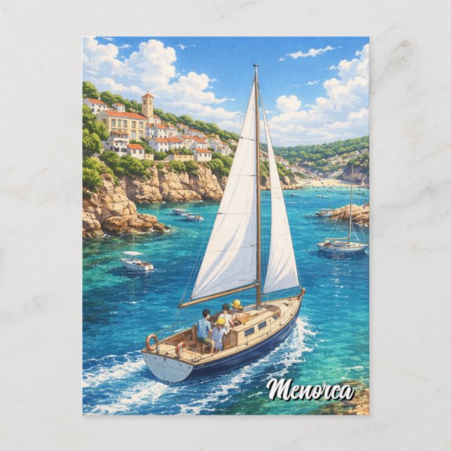 Cartão Postal de Menorca, Espanha (Frente)