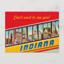 Cartão postal de mensagem de Indianapolis IN