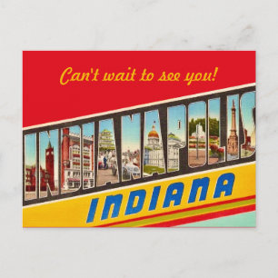 Cartão postal de mensagem de Indianapolis IN