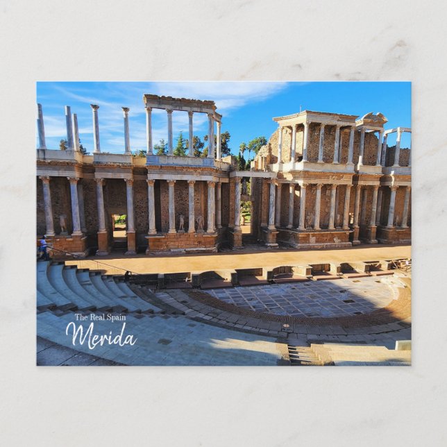 Cartão Postal de Mérida O Verdadeiro Espanha (Frente)