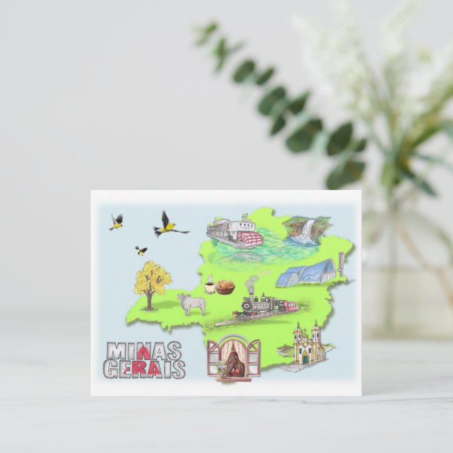Cartão Postal de Minas Gerais (Em pé/Frente)