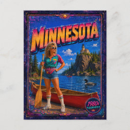Cartão Postal de Minnesota dos Anos 80 Retro