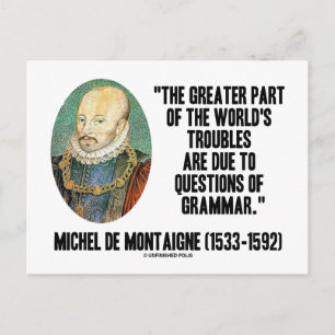 Cartão Postal de Montaigne Questões de Gramática