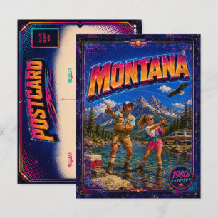 Cartão postal de Montana dos anos 80 Retro