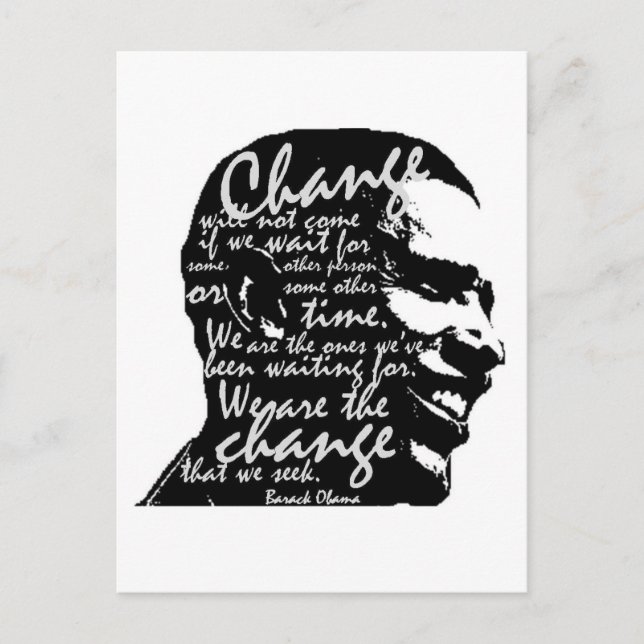 Cartão postal de mudança de barack (Frente)