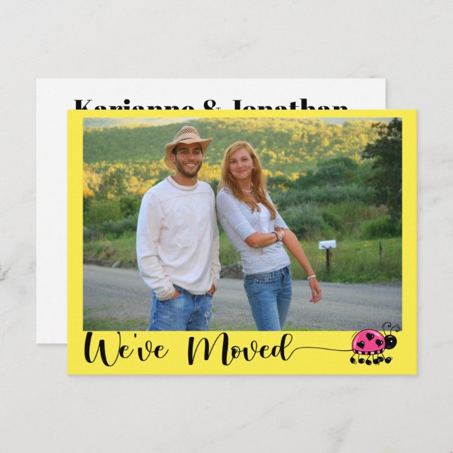 Cartão postal de mudança de endereço (Frente/Verso)