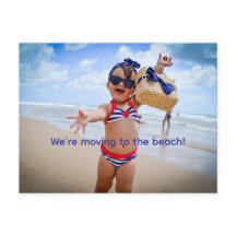 CARTÃO POSTAL DE MUDANÇA PARA PRAIA