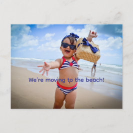 CARTÃO POSTAL DE MUDANÇA PARA PRAIA
