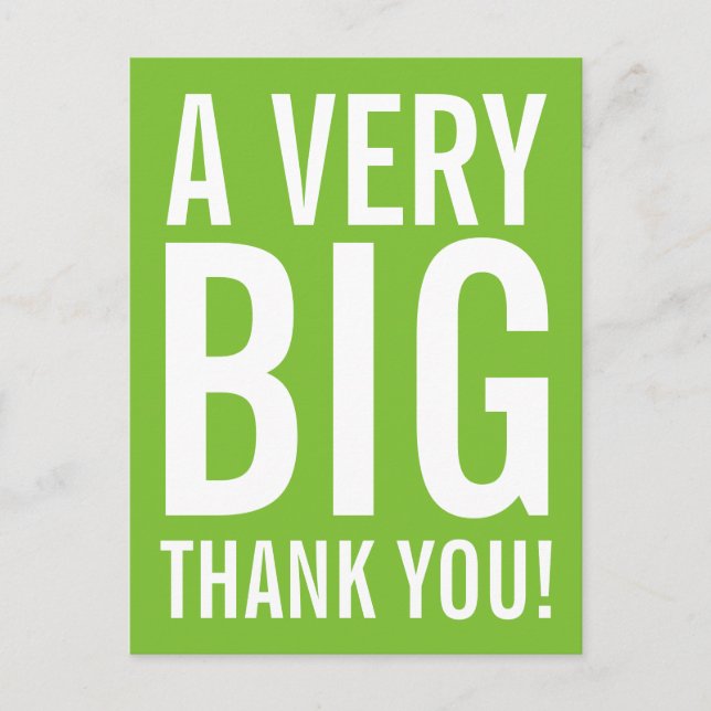 Cartão Postal de Muito Obrigado (Frente)