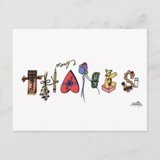 Cartão postal de muitos agradecimentos