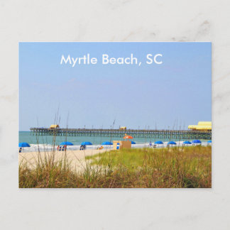 Cartão postal de Myrtle Beach SC, Cena de praia fo