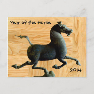 Cartão postal de nascer no Ano do Cavalo da Madei