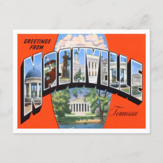 Cartão postal de Nashville, Tennessee Vintage Big 