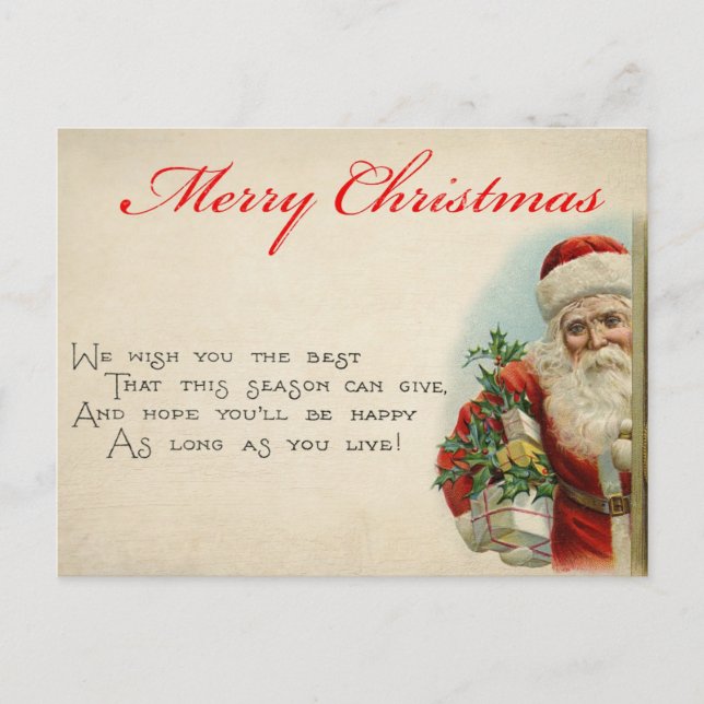 Cartão postal de natais vintages (Frente)