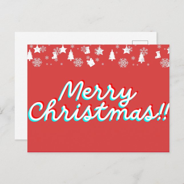 Cartão postal de Natal (Frente/Verso)