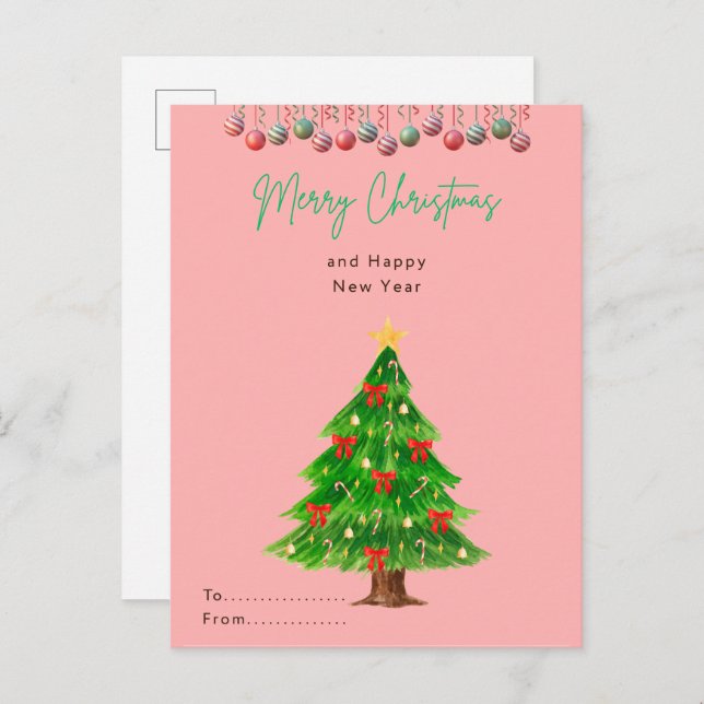 Cartão postal de Natal (Frente/Verso)