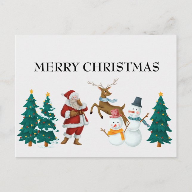 cartão postal de Natal antigo (Frente)