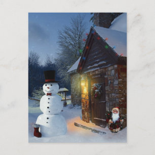 cartão postal de Natal antigo