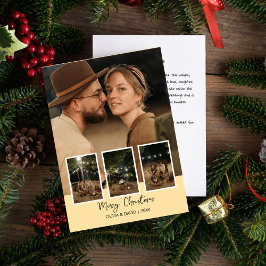 Cartão postal de Natal com quatro fotos