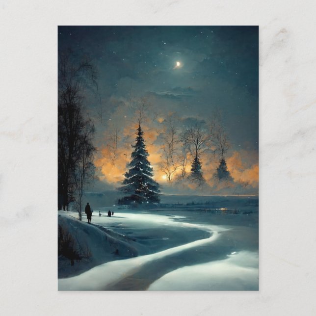 Cartão postal de Natal comercial de logotipo 2 (Frente)