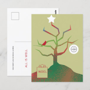 Cartão postal de Natal Corporativo da Árvore de 