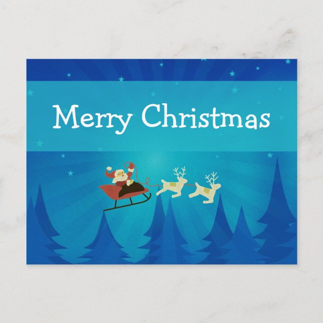 Cartão postal de Natal da Cena de Inverno dos papa (Frente)