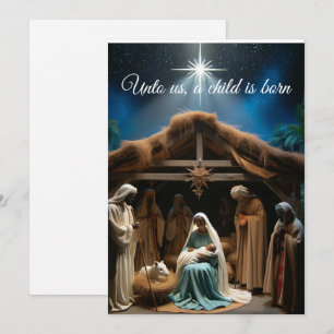 Cartão postal de Natal da Cena Natividade
