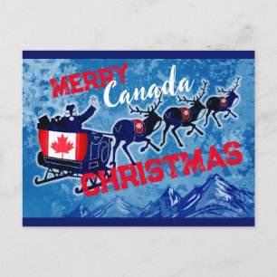 Cartão postal de Natal da Feliz Canadá