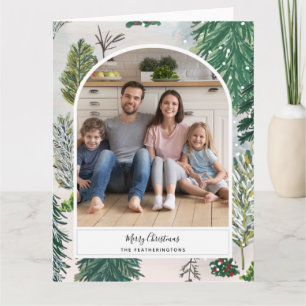 Cartão postal de Natal da Floresta Inverna Encanta