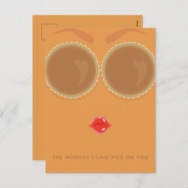 Cartão postal de Natal de Ação de Graças Pie Eyed (Frente/Verso)