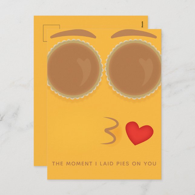 Cartão postal de Natal de Ação de Graças Pie Eyed  (Frente/Verso)