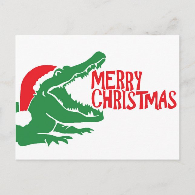 Cartão postal de natal de Alligator (Frente)