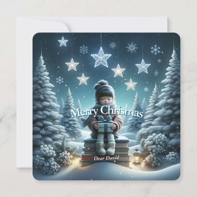 Cartão postal de natal de fantasia tradicional (Frente)