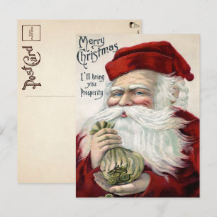 Cartão postal de Natal do Papai Noel da Prosperida