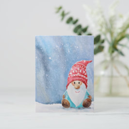 Cartão postal de Natal Gnomo | Feriado Whimsical