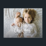 Cartão postal de Natal Holiday Winter Photo<br><div class="desc">Procurando um alternativo inteligente e chic,  casual para os cartões de natal tradicionais? Pule o envelope e personalize seu design com uma foto na frente do seu cartão,  e há muito espaço para escrever uma saudação no verso.</div>